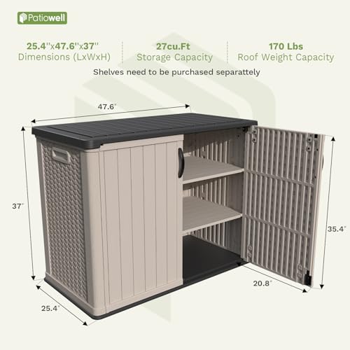 26 cu.ft Resin Outdoor Storage Cabinet