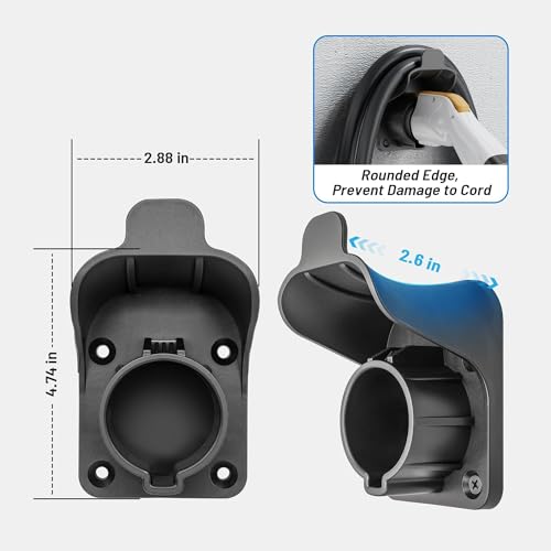 EV Charger Holder SAE J1772 Wall Mount Charging Cable Hanger Organizer