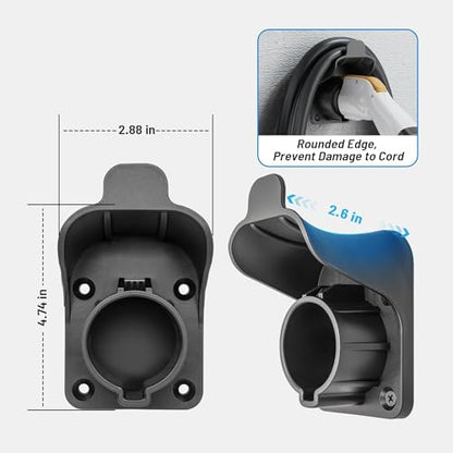 EV Charger Holder SAE J1772 Wall Mount Charging Cable Hanger Organizer