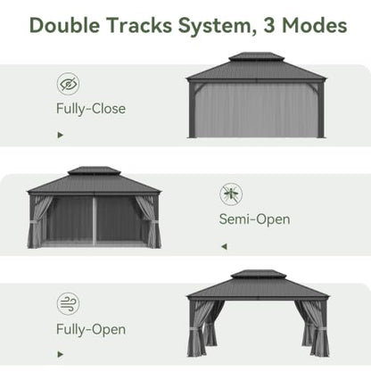 12' X 16' Hardtop Gazebo with Drainage