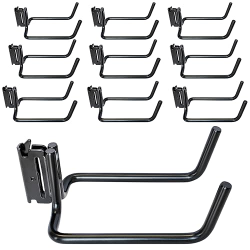 10-Pack E-Track Double J Hooks, 5.5-Inch Deep x 4-Inch Wide (10 Count)
