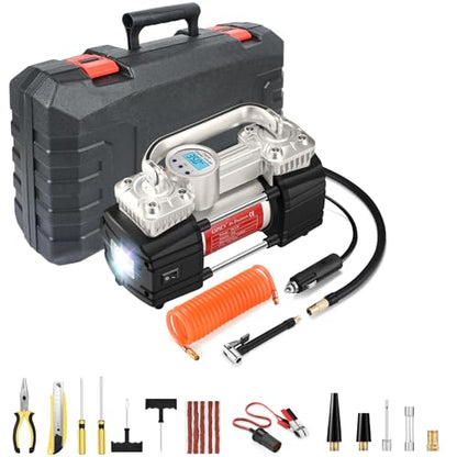 12V Digital Heavy Duty Tire Inflator PortableAir Compressor Pump