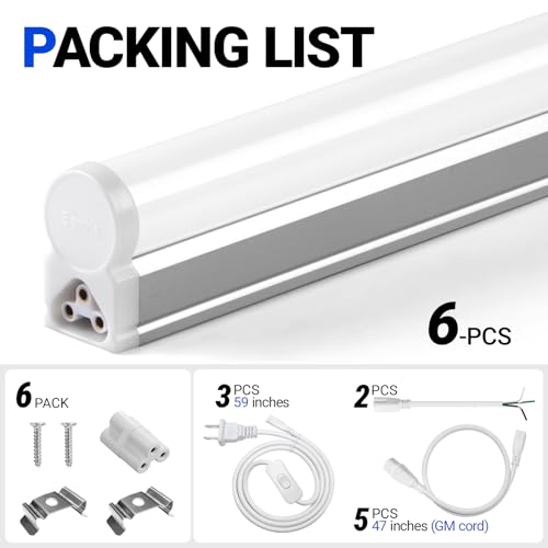 T5 3FT LED Shop Light (6 Count)