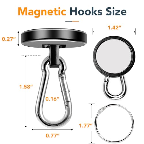 Magnetic Hooks Heavy Duty 150LB Strong Swivel Neodymium Magnets
