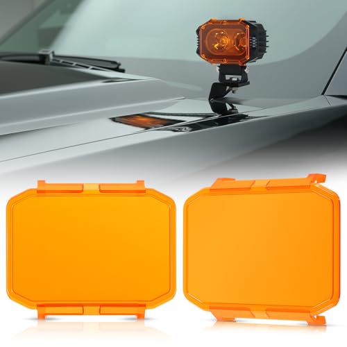 4 Inch R4 Series Square Offroad 2300K Dark Amber Protective Cover (2 Count)