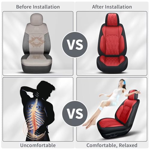 Front Waterproof Leather Seat Covers for Toyota Corolla 1994