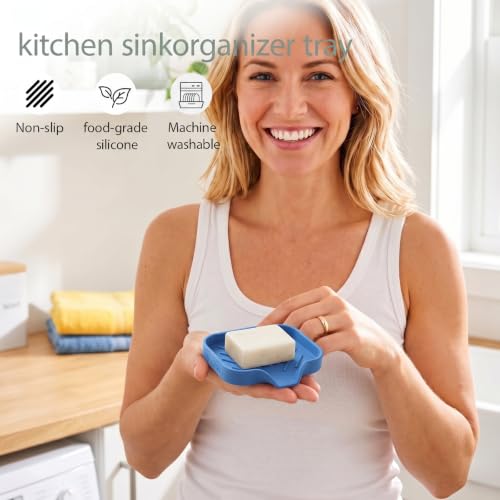 Silicone Soap Dish with Drain Spout