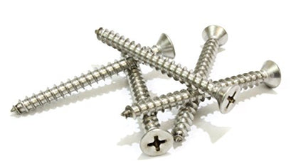 8 X 1'' Stainless Flat Head Phillips Wood Screw (100 Count)
