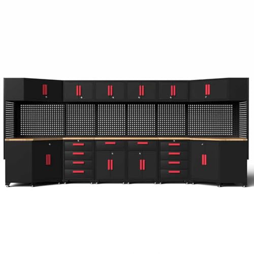 2Pcs Corner Garage Storage Cabinet System