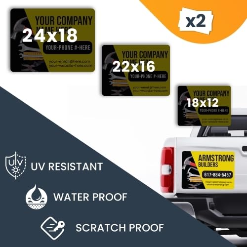 Builder and Contractor Customizable Car Magnets and Decals (2 Count)