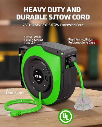 75FT Extension Cord Reel