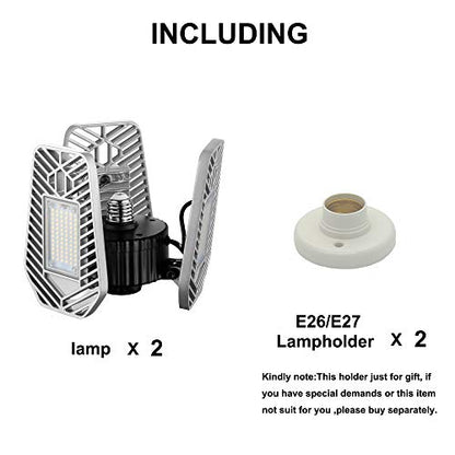 2 Pack Deformable LED Garage Ceiling Lights (2 Count)