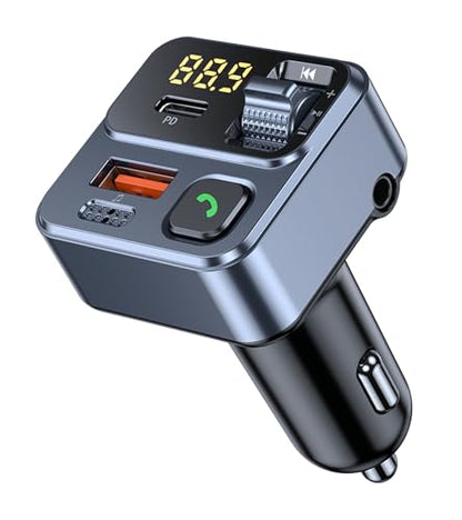 FM Transmitter Bluetooth Car Adapter 42W Fast Charge