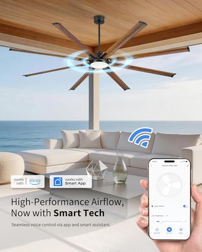 96 Inch Large Ceiling Fan with Light