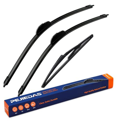 3 Replacement Wiper Blades For Nissan Kicks 2018 2019 2020 2021 2022 2023 26" + 16" + 12" Front and Rear Wiper Blades