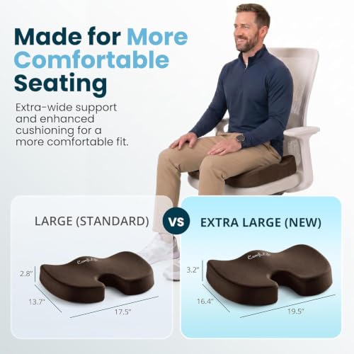 Extra Large Gel & Memory Foam Seat Cushion