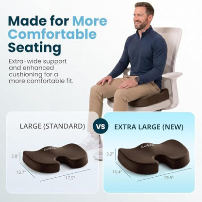 Extra Large Gel & Memory Foam Seat Cushion