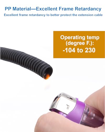 4 Pin Backup Camera Cable with Corrugated Tube Cover