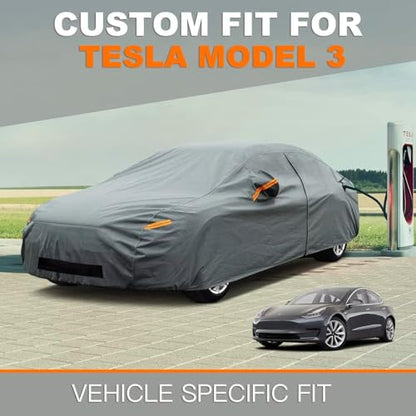 Waterproof Heavy Duty Car Cover Custom Fit Tesla Model 3