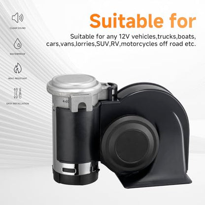 Super Loud Truck Horn Electric Train Horn Compact Air Horn with Button