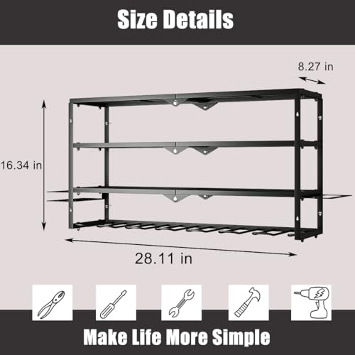 Power Tool Organizer Heavy Duty Wall Mount Drill Tools Holder