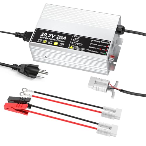 29.2V 20A LiFePO4 Battery Charger 24V 20A Rechargeable Charger for Lithium Iron Phosphate Battery