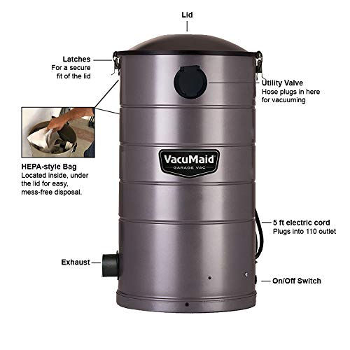 GV30PRO Wall Mounted Garage and Car Shop Vacuum Cleaner with 30 ft. Hose