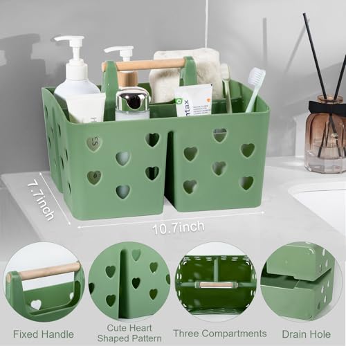 Portable Shower Caddy Plastic Shower Basket Organizer with Handle