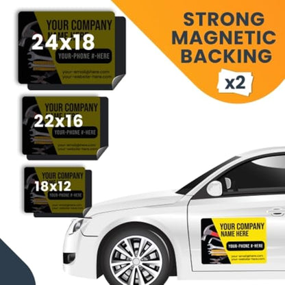 Builder and Contractor Customizable Car Magnets and Decals (2 Count)