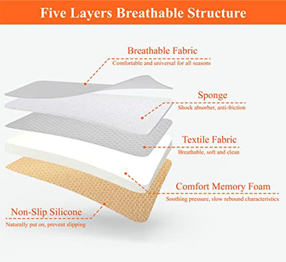 Memory Foam Car Seat Cushion for Driver and Office Chair Comfort