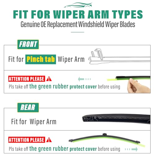 Windshield Wiper Blade Replacement for Porsche Cayenne VW Touareg