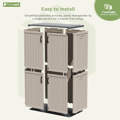 50 cu.ft Plastic Vertical Outdoor Storage Shed