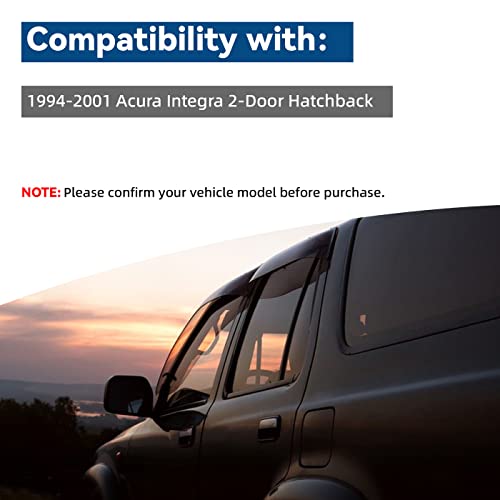 2pcs Window Visors Rain Guards for 94 (2 Count)