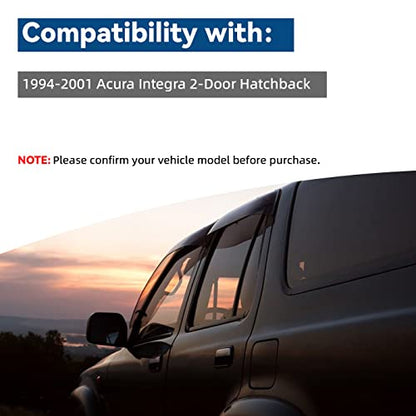 2pcs Window Visors Rain Guards for 94 (2 Count)
