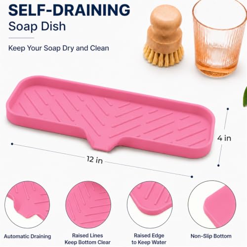 Silicone Soap Dish with Drain Spout