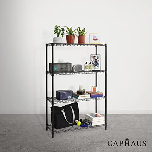 4 Tier Adjustable Height Wire Shelving Unit (4 Count)