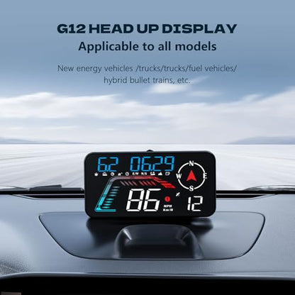 Hud Car Head Up Display G12 with HD LED Display for All Speedometer for All Speedometer Models