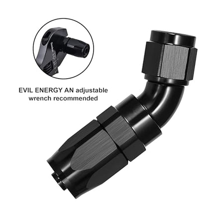 10AN 45 Degree One Piece Full Flow Hose End Fitting Swivel for CPE Braided Hose