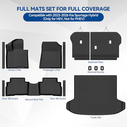 Custom Fit Floor Mats for Kia Sportage Hybrid 2023