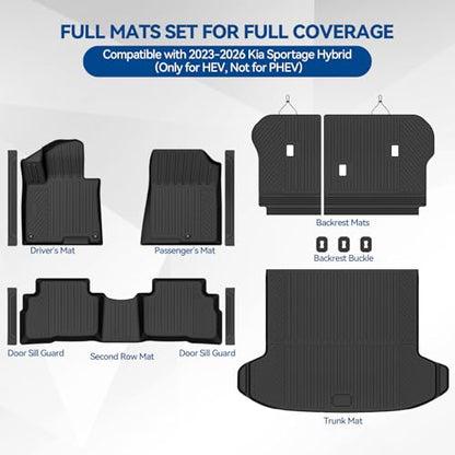 Custom Fit Floor Mats for Kia Sportage Hybrid 2023