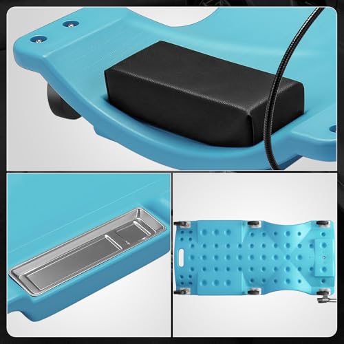 40 Inch Low Profile Plastic Rolling Garage Shop Floor Creeper with LED Light