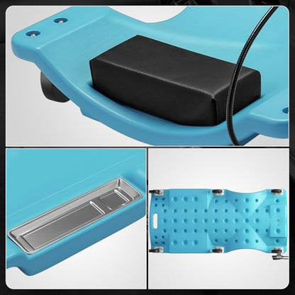 40 Inch Low Profile Plastic Rolling Garage Shop Floor Creeper with LED Light