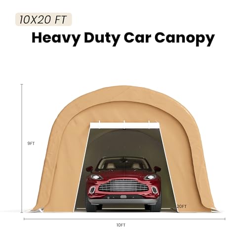 10'×20' Storage Shelter Outdoor Round Carport