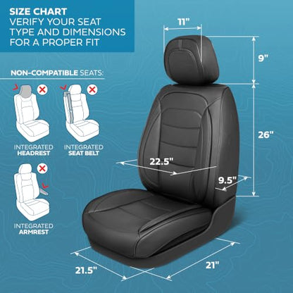 Elite Edition Faux Leather Seat Covers for Cars