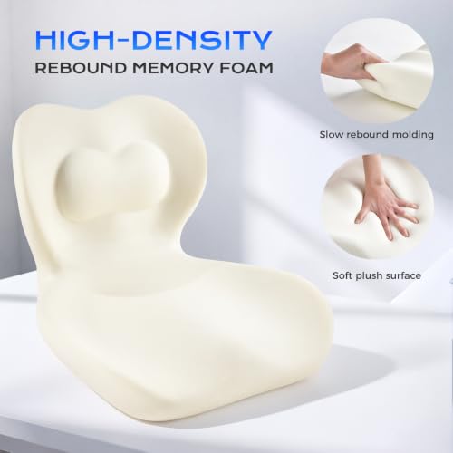 Car Seat Cushion and Lumbar Support Pillow One Piece