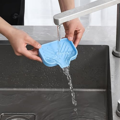 Silicone Soap Dish with Drain Spout