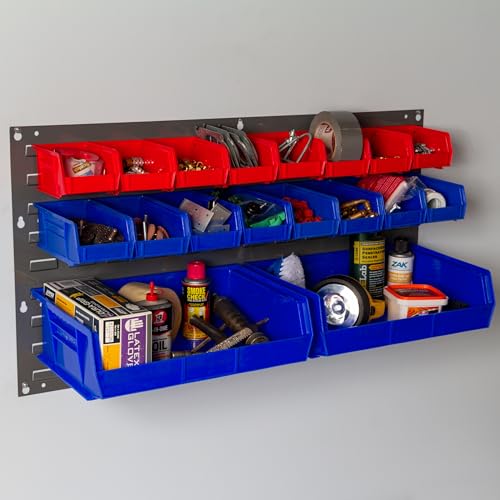 30136 Heavy Duty Wall Mount Garage Storage Steel Louvered Panel