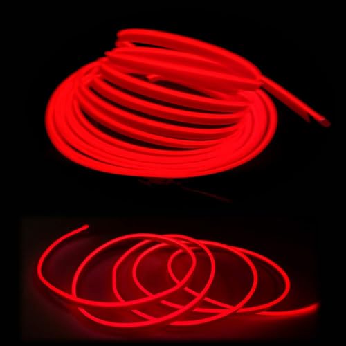 El Wire Red Interior Car LED Strip Lights