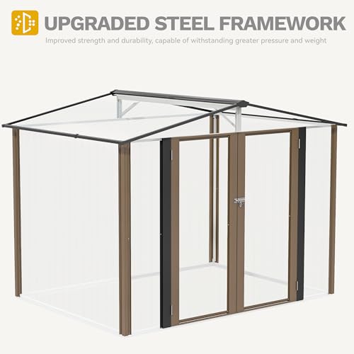 8'x6' Large Metal Outdoor Storage Shed