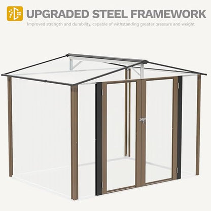 8'x6' Large Metal Outdoor Storage Shed